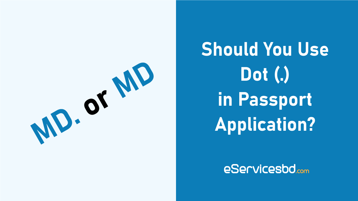 should you use dot in passport
